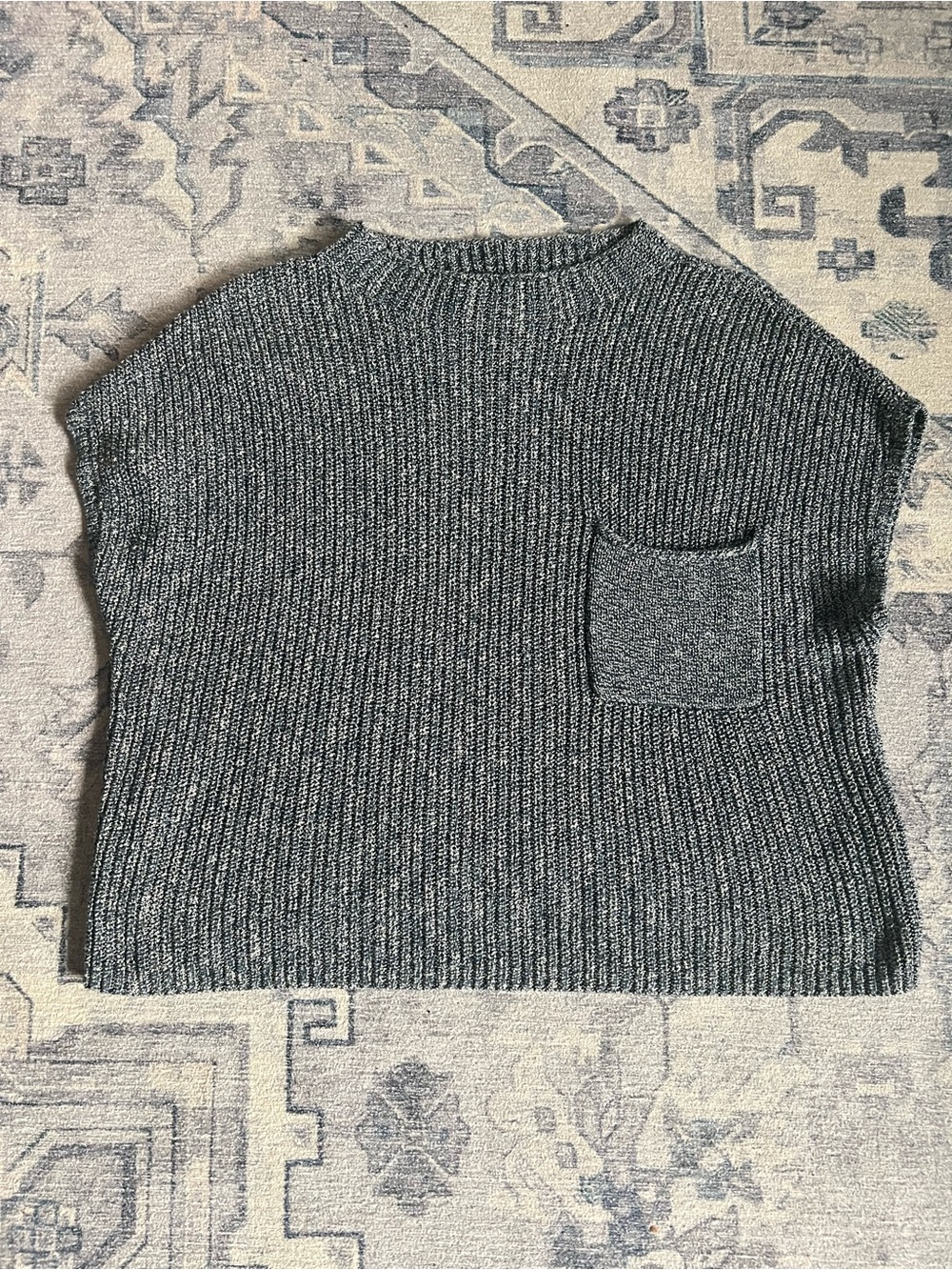 Free People FP Beach 100% Cotton Boxy Cropped Knit Sweater S